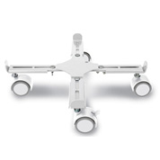 Suporte com rodas para vaso quadrado - Branco